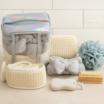 Spa Bath Accessories Gift Set with Travel Zip Bag Spa Accessories