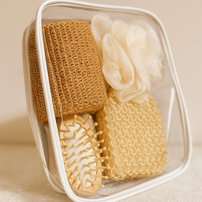 Spa Bath Accessories Set with Travel Zip Bag Spa Accessories