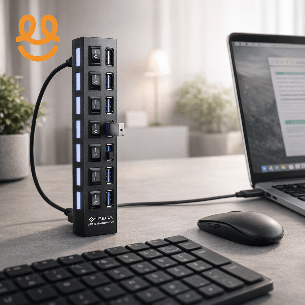 large USB Hub 3.0 Hub USB 2.0 Multi USB Splitter Power Adapter 4/7 Port Multiple Expander 2.0 with Switch for PC Laptop Accessories