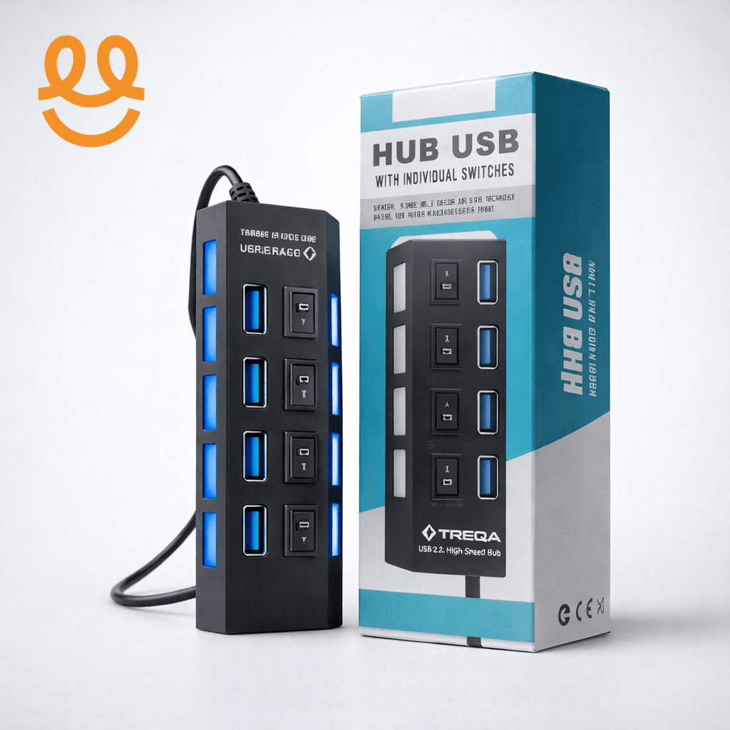 4-Port Usb 2.0 Hub One Drag Four Splitter Hub Plug And Play Mini Small Socket Hub /Usb 4-Port Splitter