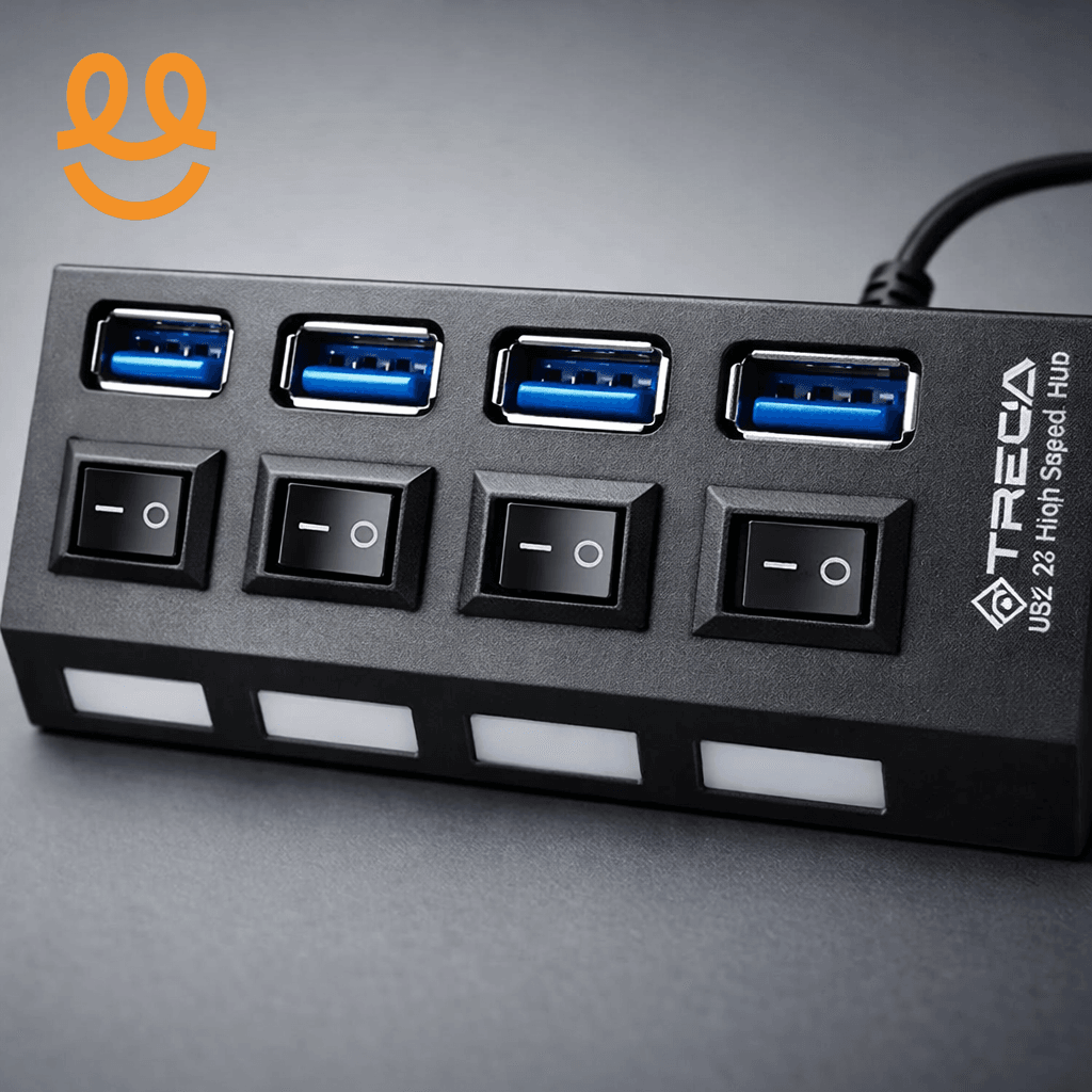 4-Port Usb 2.0 Hub One Drag Four Splitter Hub Plug And Play Mini Small Socket Hub /Usb 4-Port Splitter