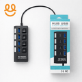 4-Port Usb 2.0 Hub One Drag Four Splitter Hub Plug And Play Mini Small Socket Hub /Usb 4-Port Splitter