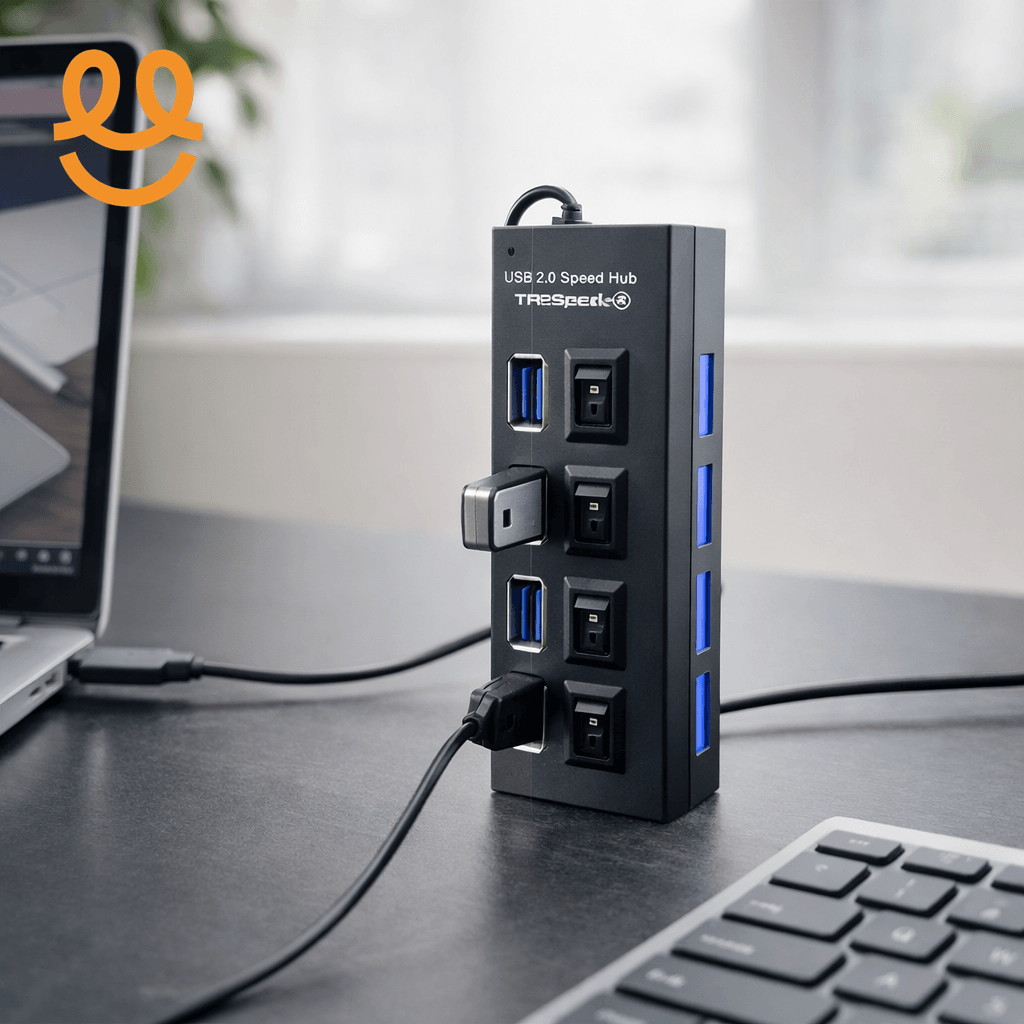 4-Port Usb 2.0 Hub One Drag Four Splitter Hub Plug And Play Mini Small Socket Hub /Usb 4-Port Splitter