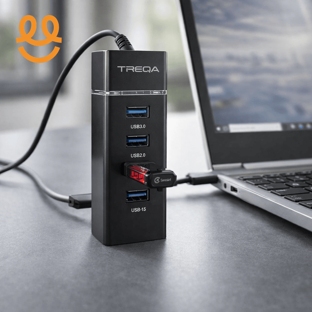 4-Port USB 3.0 Hub with LED Indicator Independent Switch Control for Laptop Flash Drive Hard Disk Printer Camera Keyboard