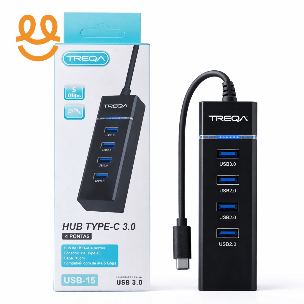 4-Port USB 3.0 Hub with LED Indicator Independent Switch Control for Laptop Flash Drive Hard Disk Printer Camera Keyboard