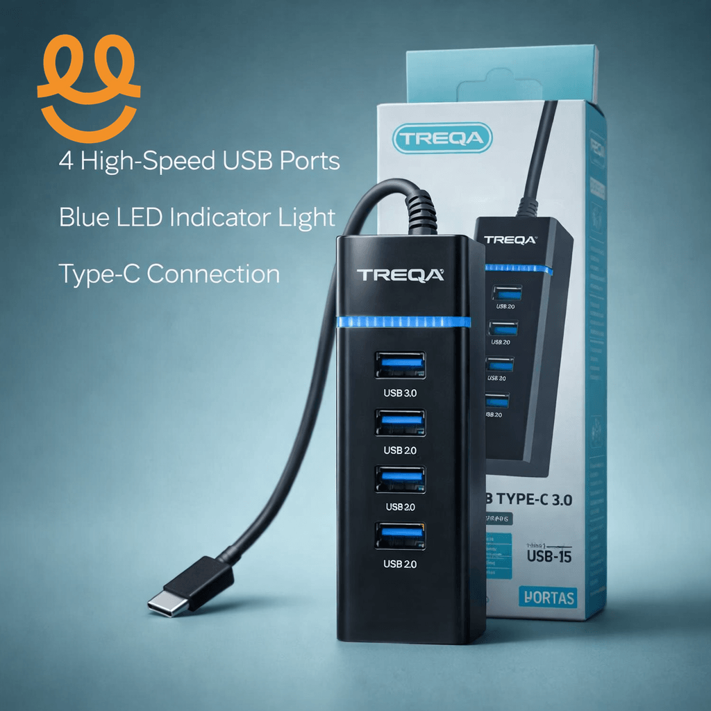 4-Port USB 3.0 Hub with LED Indicator Independent Switch Control for Laptop Flash Drive Hard Disk Printer Camera Keyboard