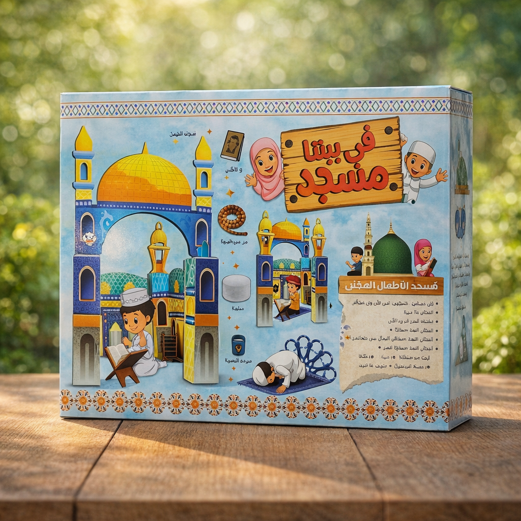 Cardboard Made Kids Mosque Creative Arts Craft Set