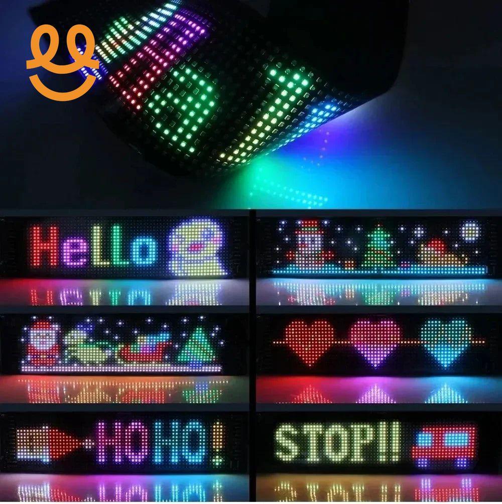 LED Matrix Pixel Panel Display Screen Flexible RGB Car Graffiti Scrolling Text Animation Shop Reminder Light Bluetooth