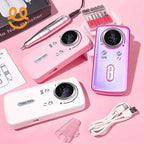 6pcs-Portable Nail Drill Electric File 45000RPM Professional Rechargeable Nail Sander Cordless Nail Drill for Acrylic Nails Remo