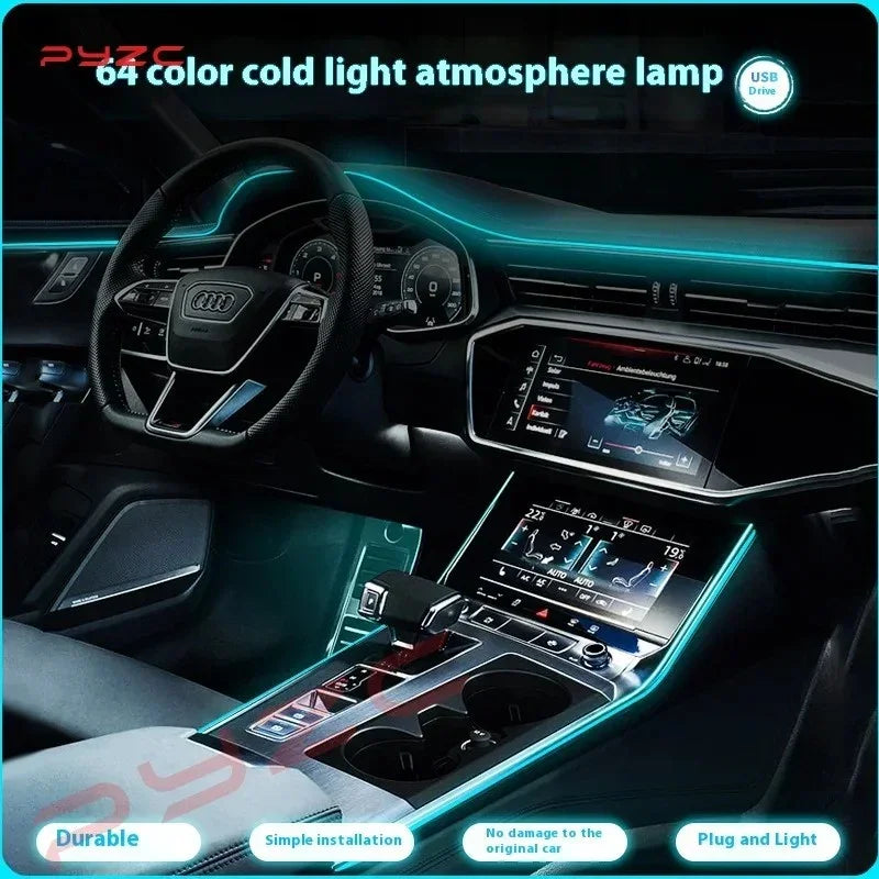 145cm Car Interior Atmosphere Light – Flexible LED Ambient Strip