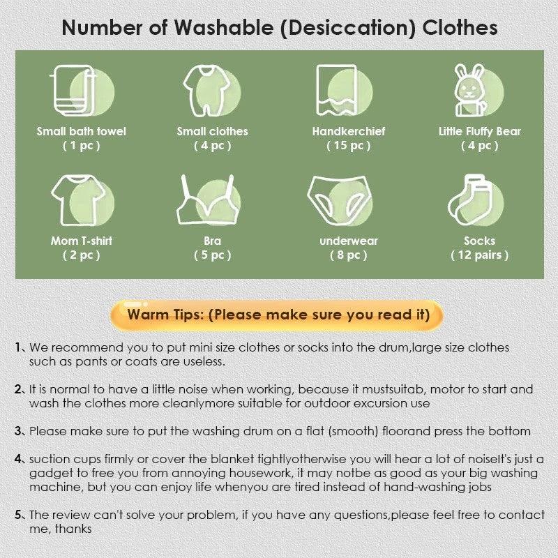 11L Folding Portable Washing Machine