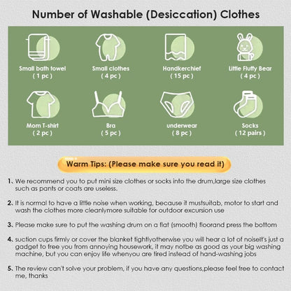 11L Folding Portable Washing Machine