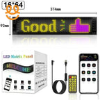 LED Matrix Pixel Panel Display Screen Flexible RGB Car Graffiti Scrolling Text Animation Shop Reminder Light Bluetooth