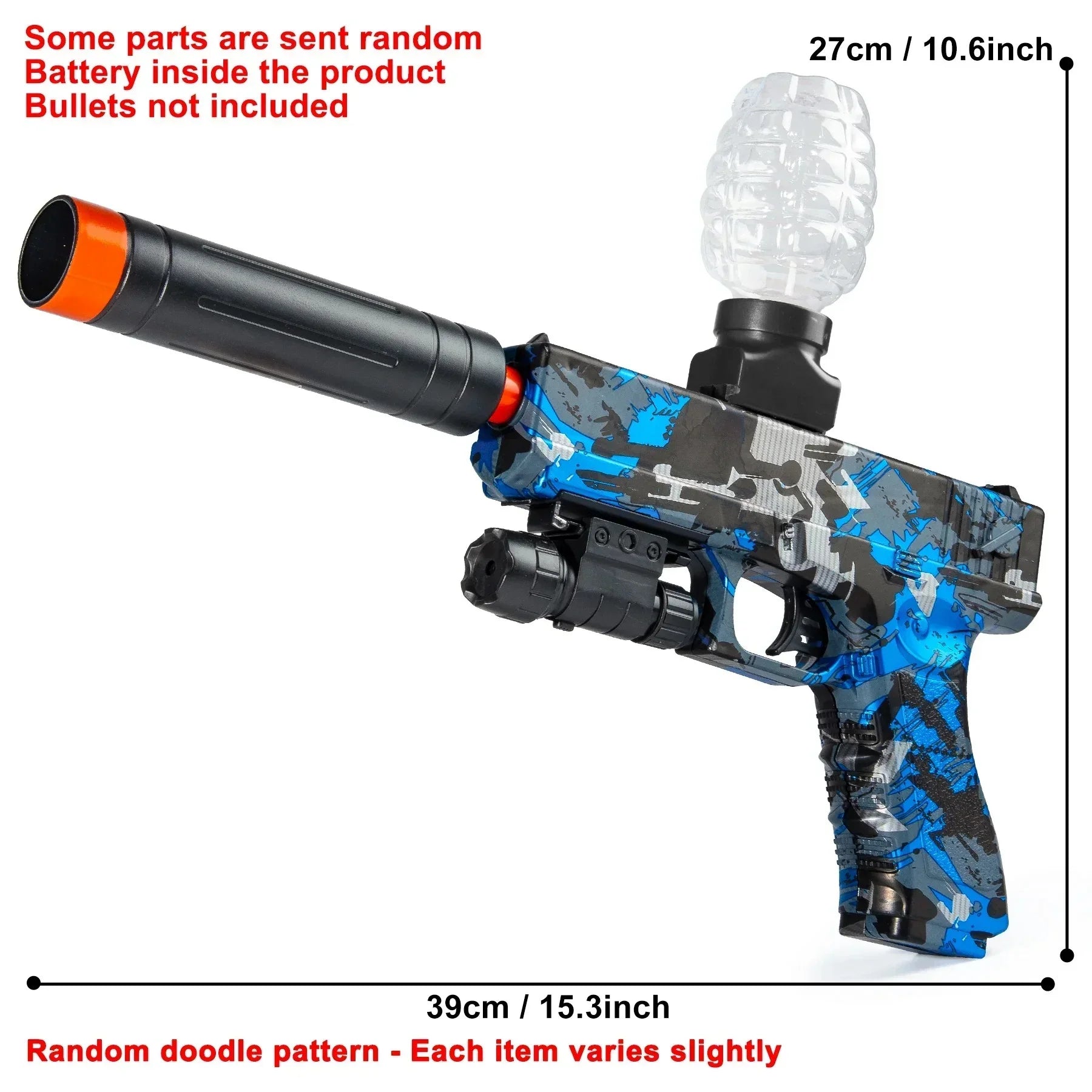 New Electric Blaster Gun Toy, High Precision Shooting, Party Game - Halloween Thanksgiving Christmas Gift