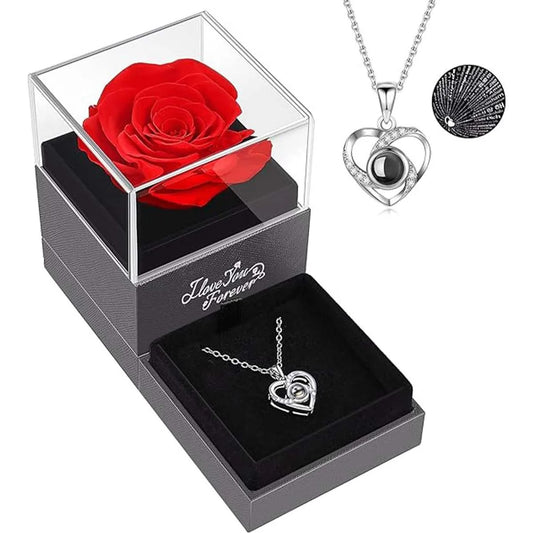 Love Red Rose Female Special Day Eternal Flower Artificial Flower with Gift  Box