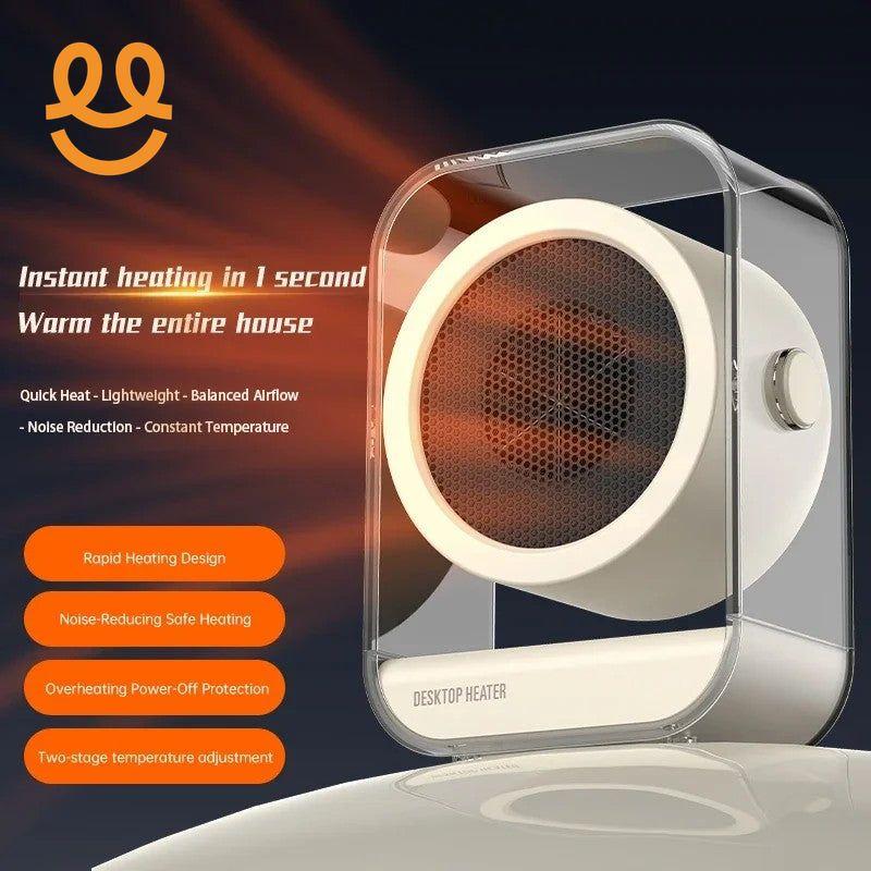 Portable Heater Desktop Warmer Air Heater PTC Ceramic Winter Quick Heating Overheat Protection For Home Office Use