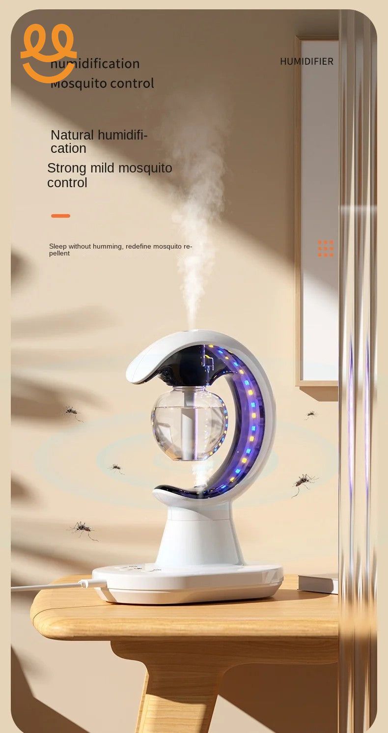 Cross-Border New Moon-Shaped Three-In-One Humidifying Mosquito Repellent Night Light Bedside Colorful Night Light Household Liquid Mosquito Repellent Lamp