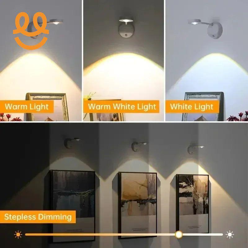 LED Motion Sensor Night Light Wireless USB Rechargeable with Remote Magnetic Wall Mount Indoor Lighting for Bedroom Hallway