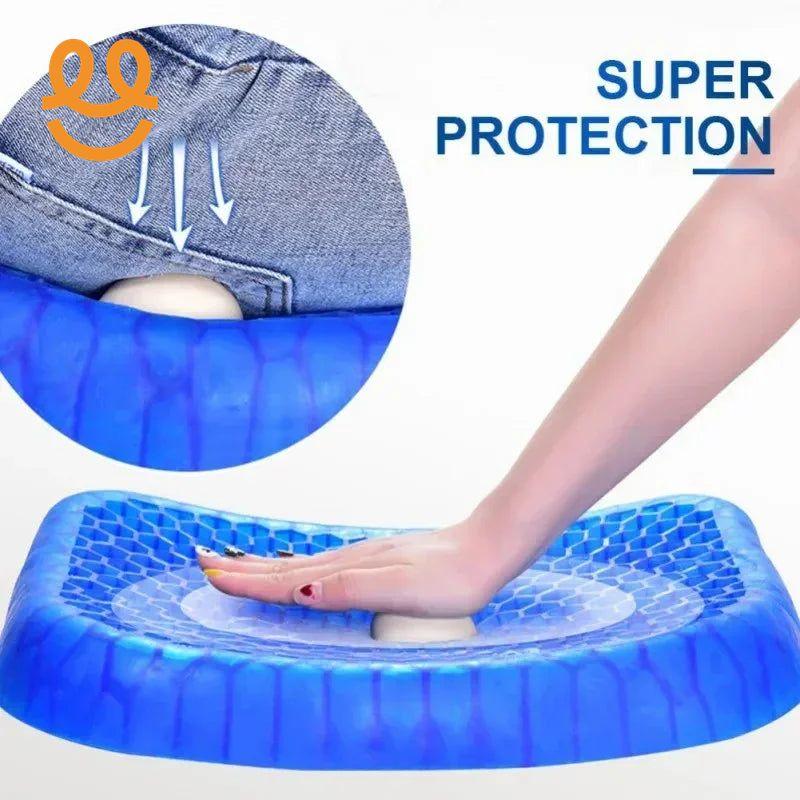 Double Layer Honeycomb Gel Seat Cushion, Breathable Chair Pad, Non-Slip Cover, Office, Home, Wheelchair, Cars