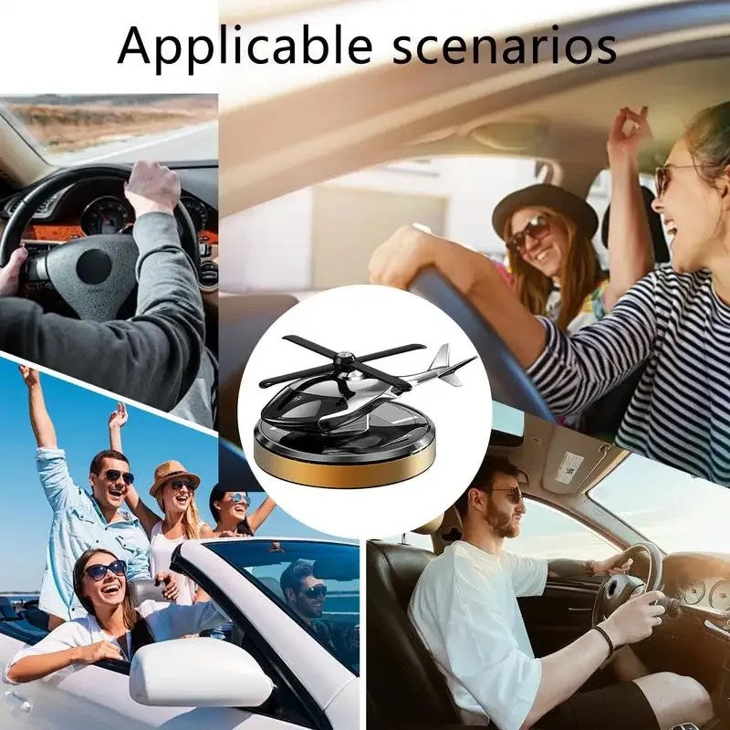 Helicopter Car Fragrance Diffuser Helicopter Shape Dashboard Car Aromatherapy Diffuser Rotation Car Perfume Diffuser Ornament
