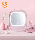 Portable Refrigerator Skin Care Cosmetics Beverage Cosmetics Mini Refrigerator with Mirror