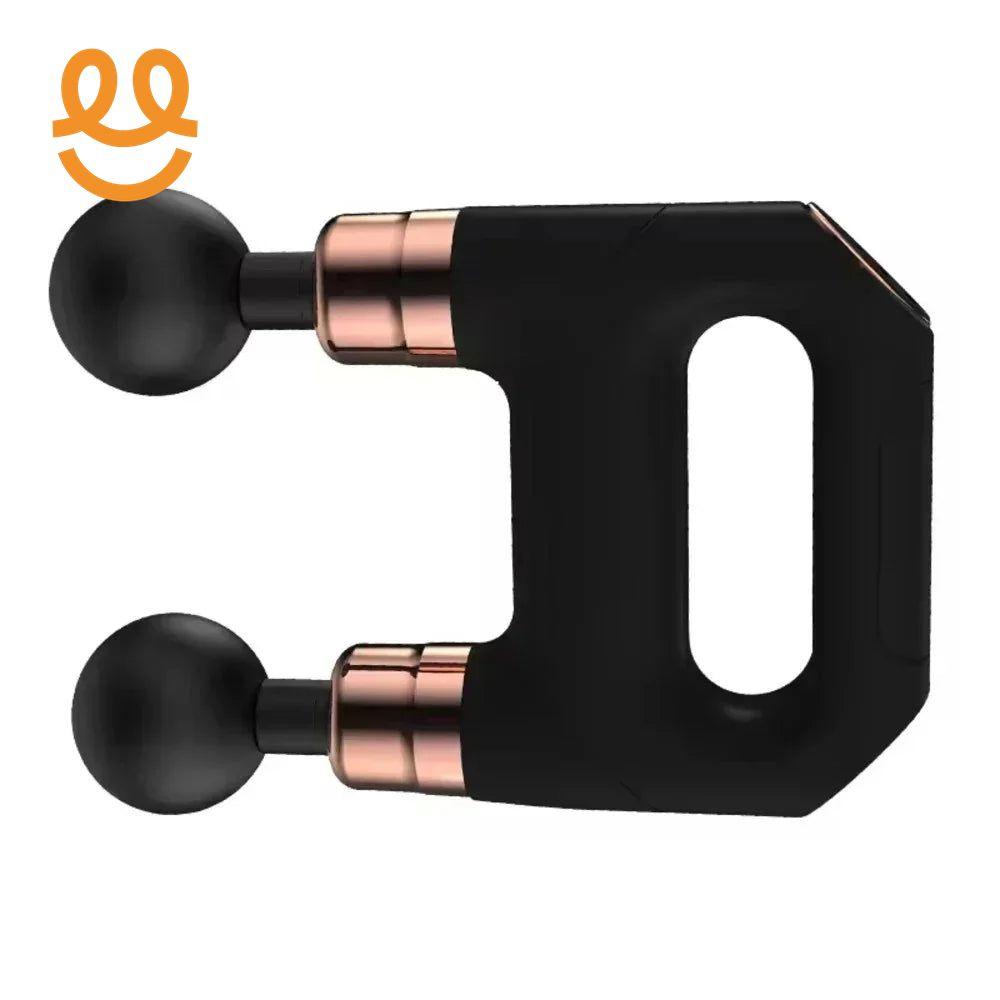 Electric Handheld Neck Body Back Facial Fitness Gun Massager Cordless Deep Tissue Vibration Double Head Muscle Massage Gun
