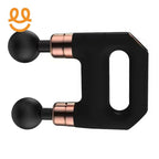 Electric Handheld Neck Body Back Facial Fitness Gun Massager Cordless Deep Tissue Vibration Double Head Muscle Massage Gun