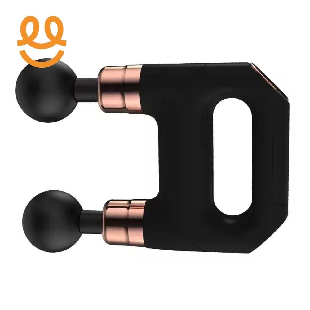 Electric Handheld Neck Body Back Facial Fitness Gun Massager Cordless Deep Tissue Vibration Double Head Muscle Massage Gun