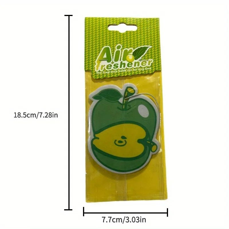 6 pcs  Car Air Freshener Natural scented tea paper Cone Hanging perfume vanilia fragrance Fruit car accessories interior