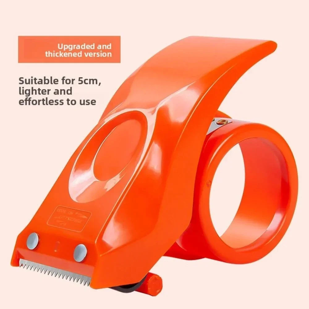 Orange upgraded and thickened tape dispenser suitable for 5cm tape, lightweight and ergonomic design