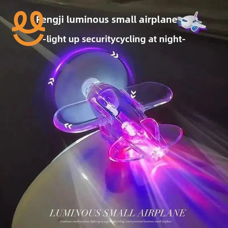 Colorful Light Small Aircraft Electric Vehicle Motorcycle Wind Energy Car Decorative Atmosphere Light Automobile Lighting