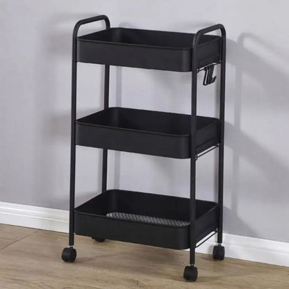 Trolley With Wooden Storage Tier Bamboo Island Premium 4 Drawer Wheel Rolling Home Restaurant Serving Locking Food Kitchen Cart