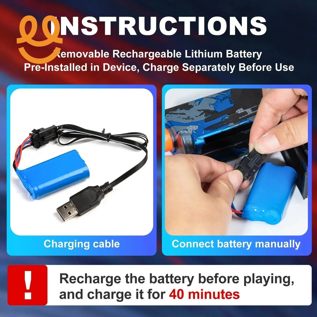 New Electric Blaster Gun Toy, High Precision Shooting, Party Game - Halloween Thanksgiving Christmas Gift