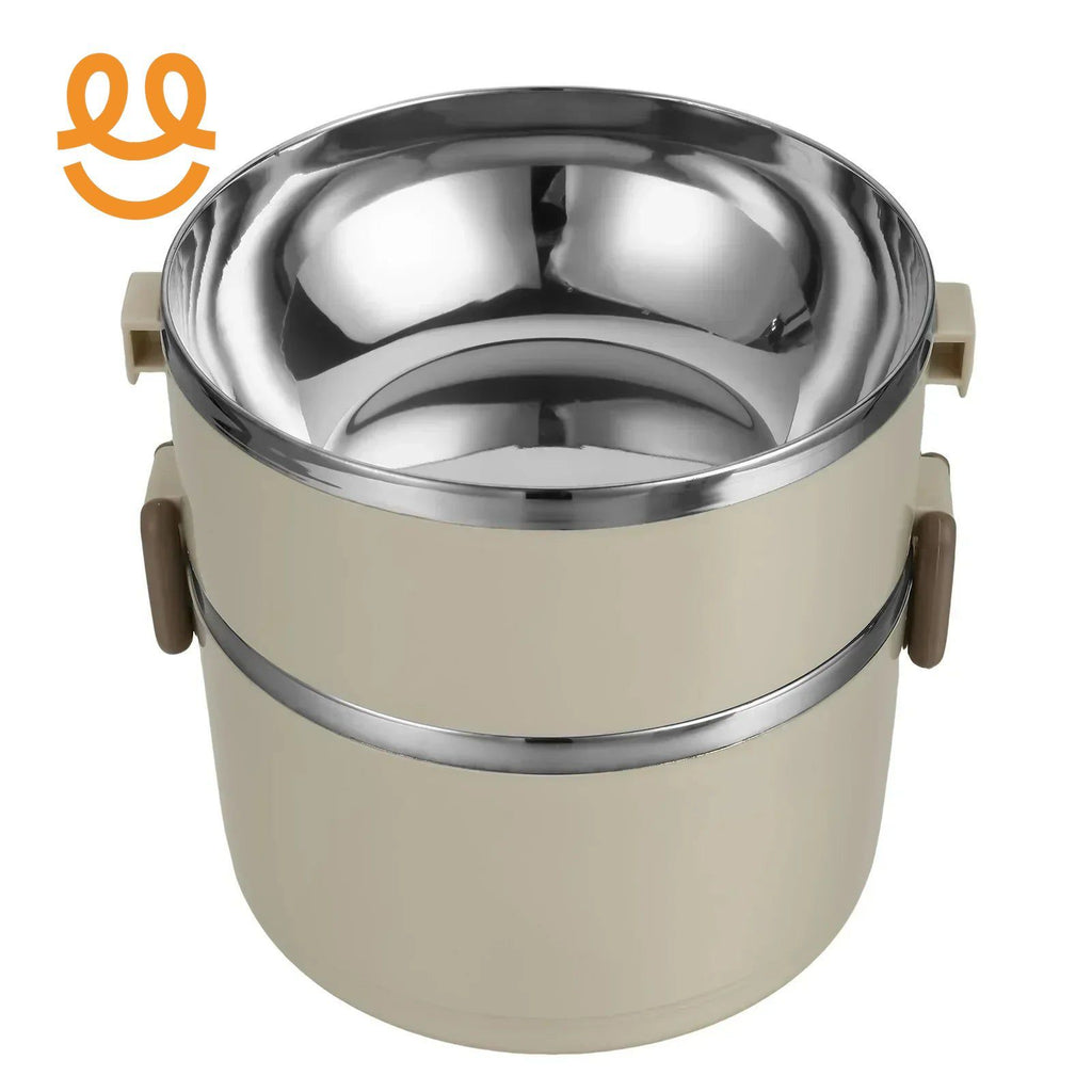 Portable 2/3/4 Layers Picnic Box Outdoor Camping Stainless Steel Insulated Lunch Box Large Capacity Circular Lunch Box With Lid