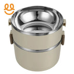 Portable 2/3/4 Layers Picnic Box Outdoor Camping Stainless Steel Insulated Lunch Box Large Capacity Circular Lunch Box With Lid