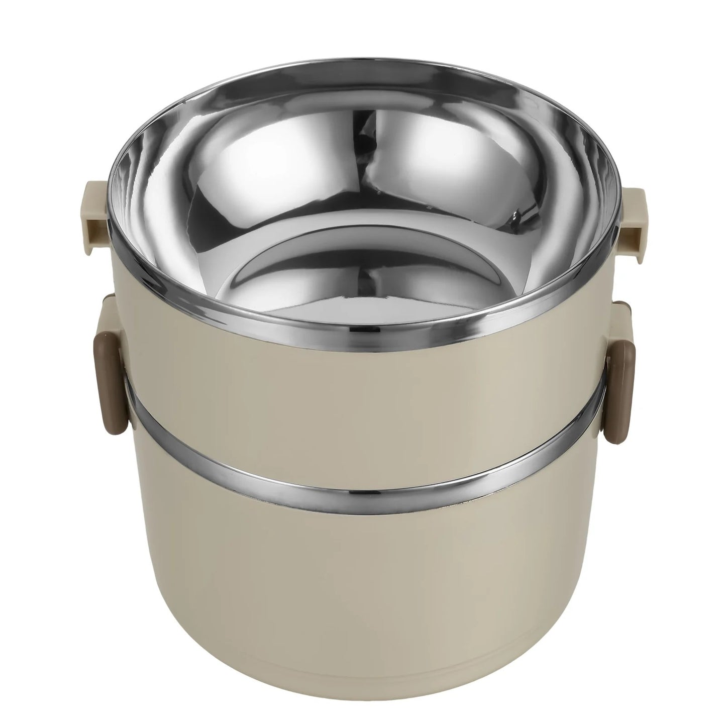 Portable 2/3/4 Layers Picnic Box Outdoor Camping Stainless Steel Insulated Lunch Box Large Capacity Circular Lunch Box With Lid