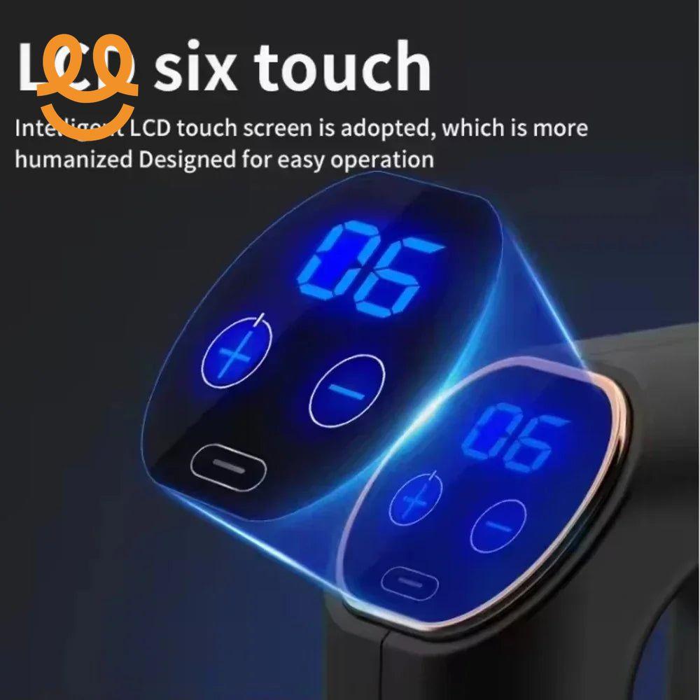 Electric Handheld Neck Body Back Facial Fitness Gun Massager Cordless Deep Tissue Vibration Double Head Muscle Massage Gun