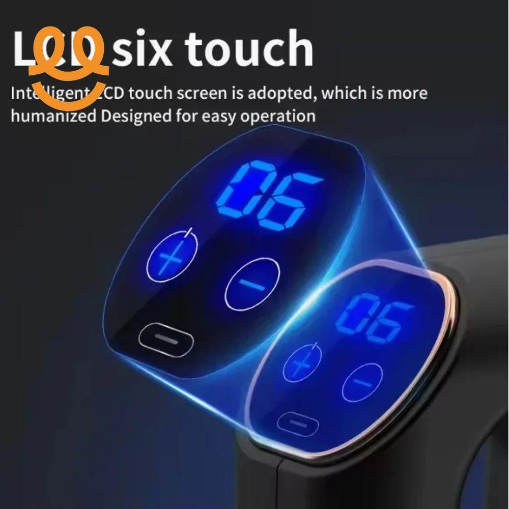 Electric Handheld Neck Body Back Facial Fitness Gun Massager Cordless Deep Tissue Vibration Double Head Muscle Massage Gun