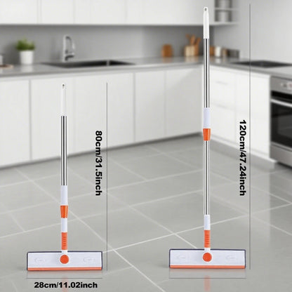 2in1 Window Squeegee Cleaner with Extension Pole,Telescopic Window Washing Equipment 180°Adjustable Head, Glass Cleaning Tools