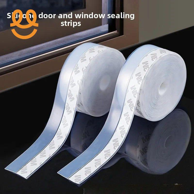 3M Window Sealing Strip Self Adhesive Weather Stripping Silicone Door Bottom Seal Strip Tape for Gaps of House Glass Shower Window