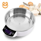 Digital Kitchen Scale Baking Scale Measuring Stainless Steel Accurate 5kg/1G Electronic Food Scale for Baking Cooking Kitchen