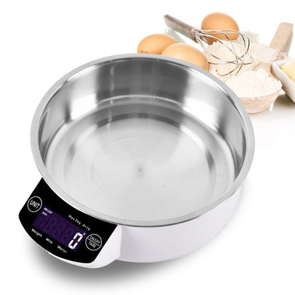 Digital Kitchen Scale Baking Scale Measuring Stainless Steel Accurate 5kg/1G Electronic Food Scale for Baking Cooking Kitchen