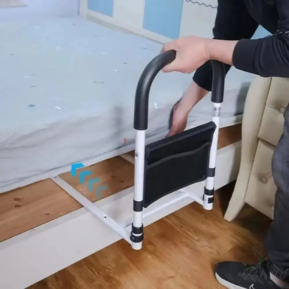With Storage Bag Elderly Adults Safety Handle Bed Rail Anti-fall Durable Elderly Assist Bar Anti-slip Safety Bed Guardrail