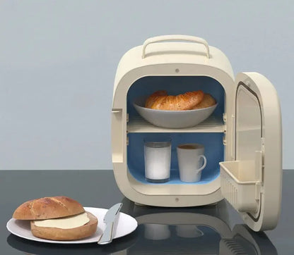 Portable Refrigerator Skin Care Cosmetics Beverage Cosmetics Mini Refrigerator with Mirror