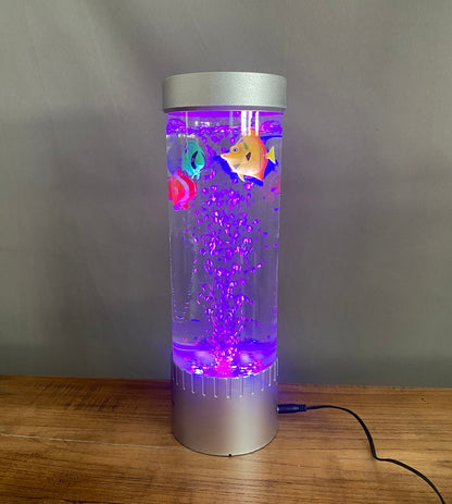 LED Desktop Fish tank Fantasy Fish Lamp Led Bubble Lights Acrylic Toy Fish Decor Water Dancing Tube