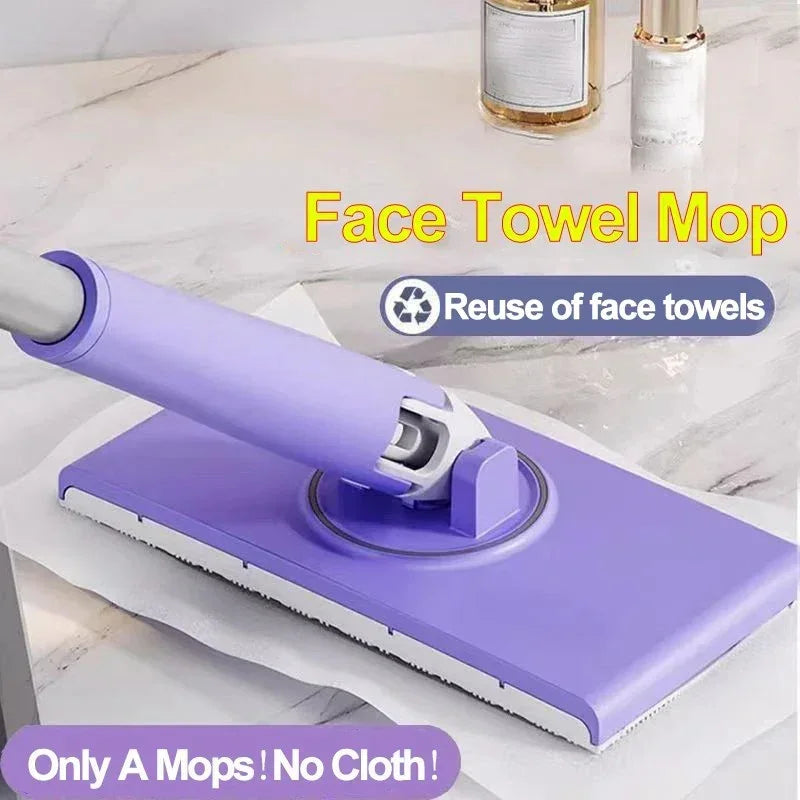 Automatic Face Towel Mop Portable Mini Mop Automatic Paper Towel Replacement Mop For French Window And Dust（Excluding Mop Cloth)
