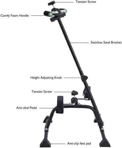 -Pedal Exerciser Bike Hand Arm Leg And Knee Peddler Adjustable