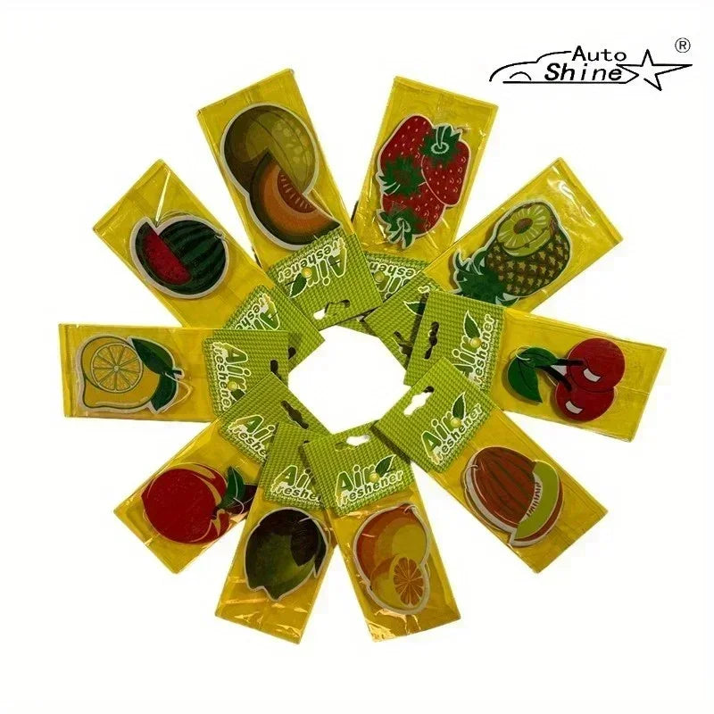 Car Air Freshener Natural scented tea paper Cone Hanging perfume vanilia fragrance Fruit car accessories interior