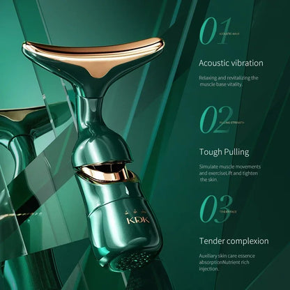 Neck Facial Lifting Massager 3IN1 Device Microcurrent Reduce Double Chin Vibration Face Anti Wrinkles Tightening Skin Care Tools