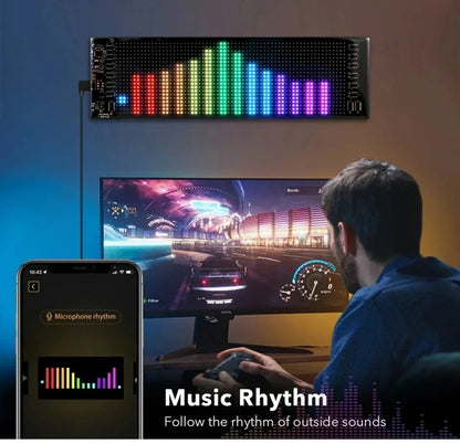 Devil Eye LED Matrix Pixel Panel Display Screen Flexible RGB Car Graffiti Scrolling Text Animation Shop Reminder Light Bluetooth